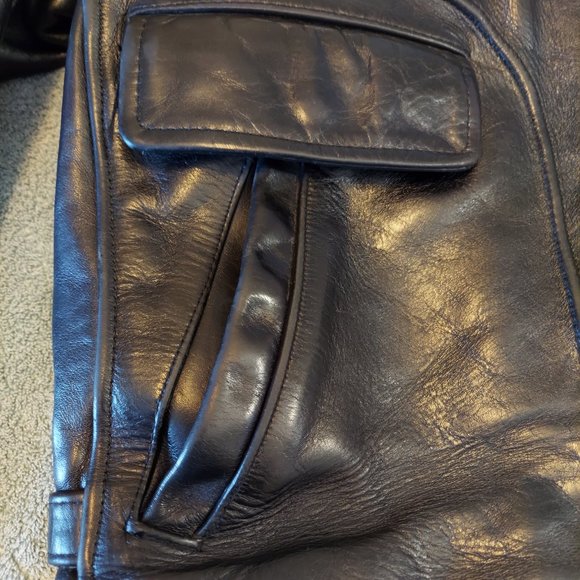 Vanson Men's Black Leather Motorcycle Jacket sz 42 - Picture 7 of 16